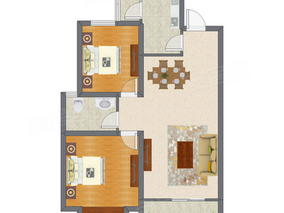2室2厅 99.42平米
