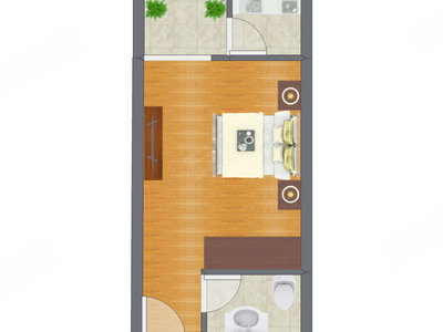 1室0厅 40.42平米