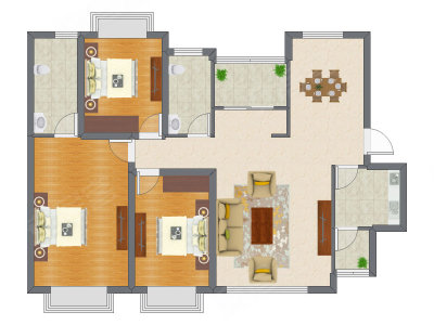 3室2厅 95.67平米