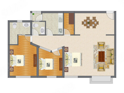 3室2厅 146.90平米