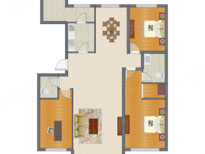 3室2厅 149.10平米