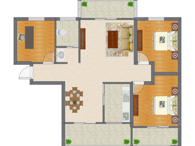 3室2厅 110.90平米