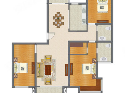 3室2厅 167.65平米