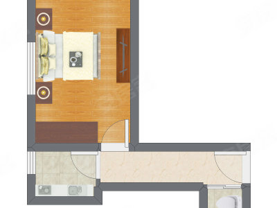 1室1厅 29.72平米