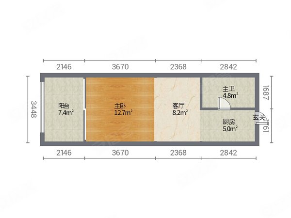 大连开发区红梅翠竹正恒园精装修 干净 独立一室 独立厨房 明卫出租房源真实图片