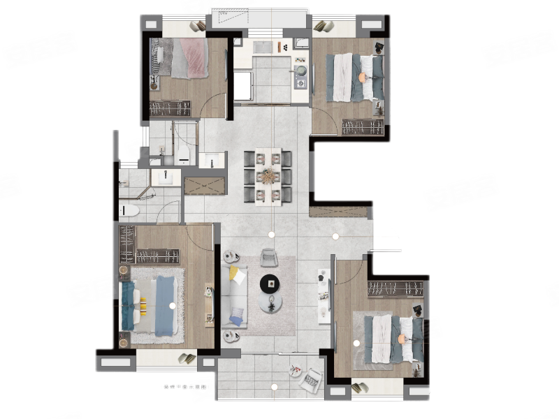 公寓住宅 3室2廳2衛 93m 朝南,中建玖海雲天二手房,316萬,3室2廳,2衛