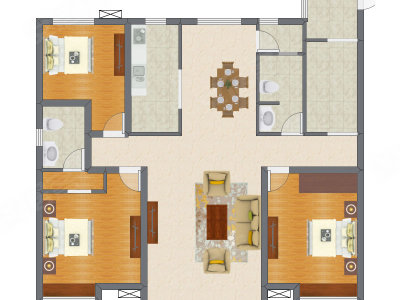 3室2厅 151.70平米