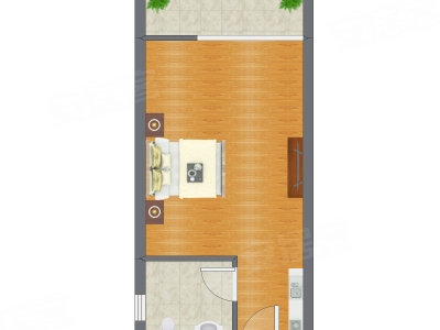 1室0厅 49.42平米户型图