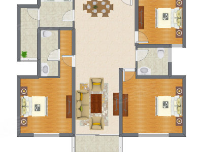 3室2厅 154.25平米