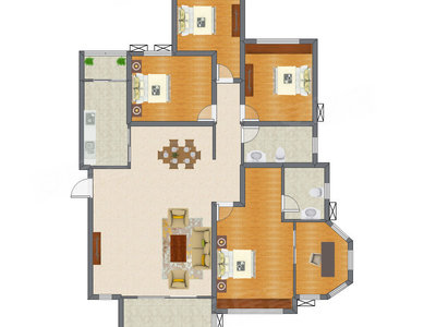 4室2厅 150.35平米