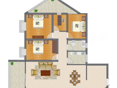 4室2厅 114.46平米