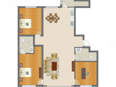 3室2厅 119.79平米