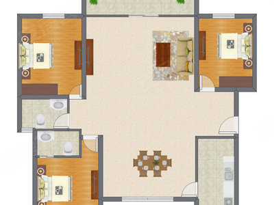 3室2厅 119.29平米