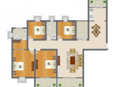 4室2厅 159.29平米