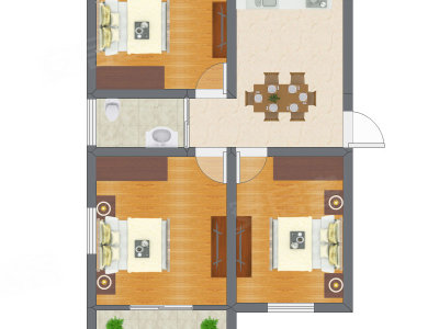 3室1厅 50.16平米