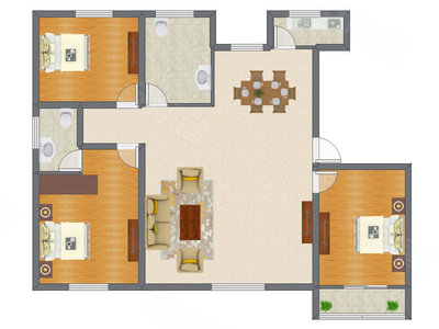 3室2厅 111.88平米