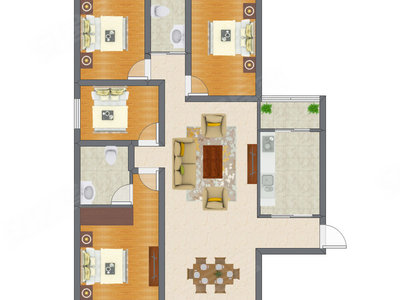 4室2厅 150.73平米
