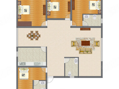 4室3厅 365.00平米户型图