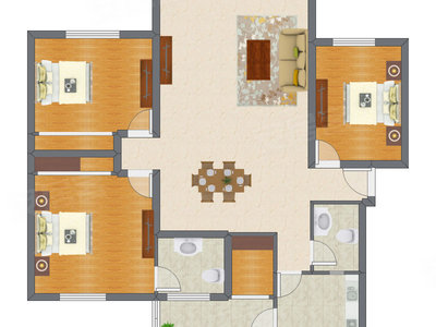 3室2厅 144.69平米