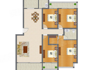 4室2厅 160.72平米