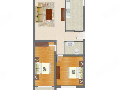 2室1厅 94.50平米户型图