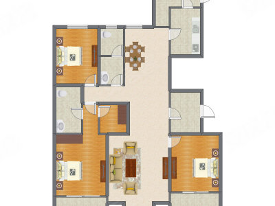3室2厅 179.69平米