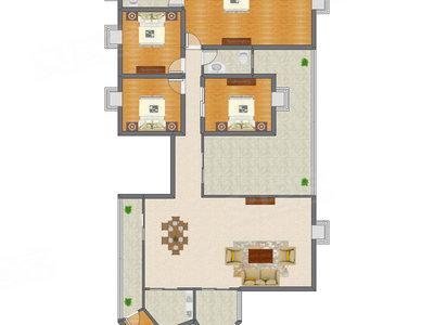 4室2厅 182.16平米