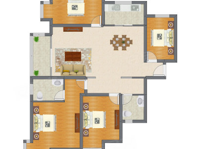 4室2厅 148.98平米