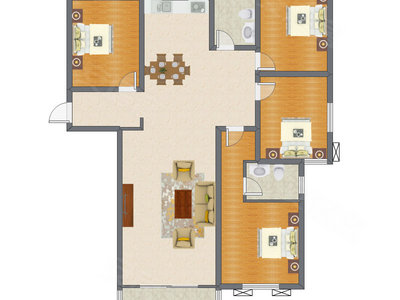 4室2厅 170.55平米