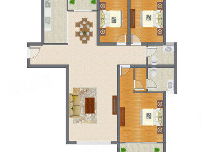 3室2厅 143.75平米