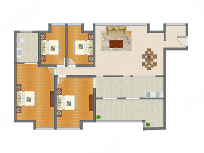 4室2厅 141.01平米