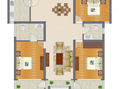 3室2厅 159.77平米