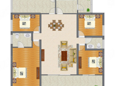 4室2厅 163.78平米