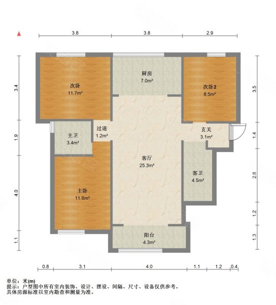 融科贻锦台3室1厅1卫102㎡南北150万