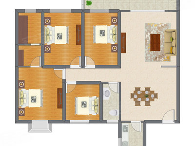 4室2厅 148.56平米