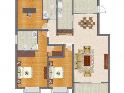 3室2厅 119.20平米