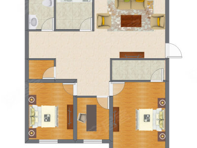 2室1厅 112.00平米户型图