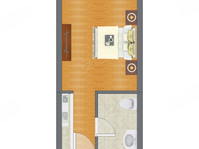 1室0厅 33.71平米