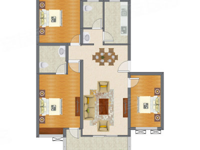 3室2厅 112.36平米户型图