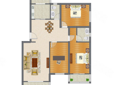 3室2厅 141.46平米