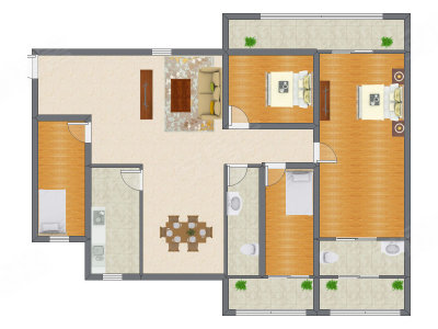 4室2厅 145.31平米