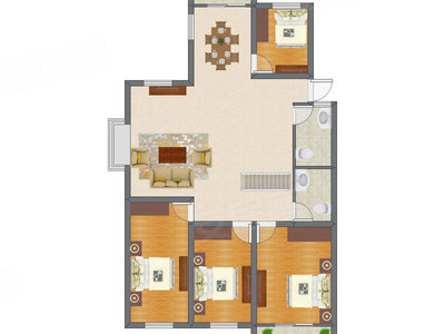 4室2厅 101.55平米