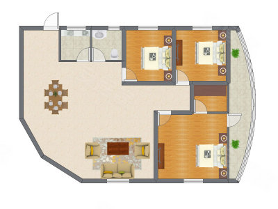 3室1厅 138.75平米户型图