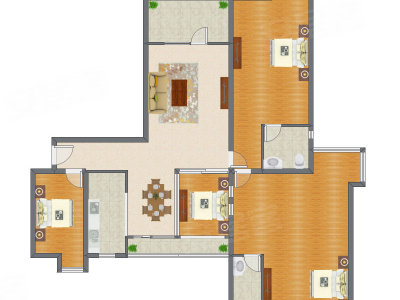 4室2厅 164.65平米