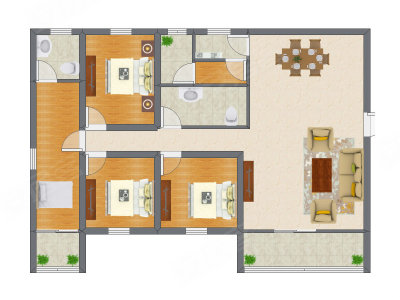 4室2厅 134.90平米