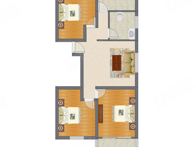 3室1厅 95.03平米