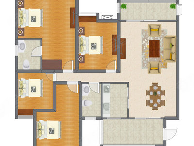 4室2厅 148.44平米