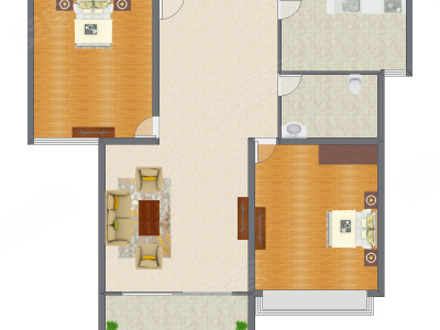 2室1厅 178.00平米