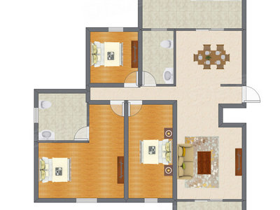 3室2厅 140.95平米