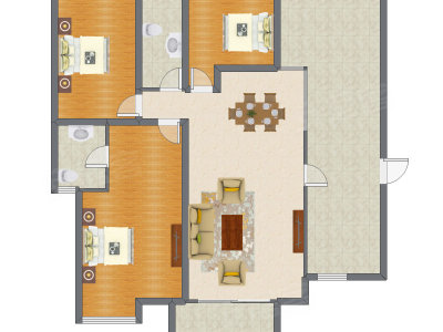3室2厅 148.31平米